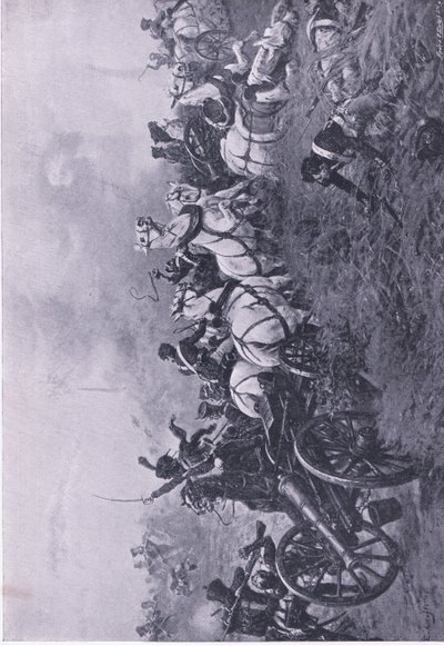 Capture of the French Battery by the 52nd Oxfordshire Light Infantry Regiment at Waterloo 18th June 1815 by Ernest Crofts