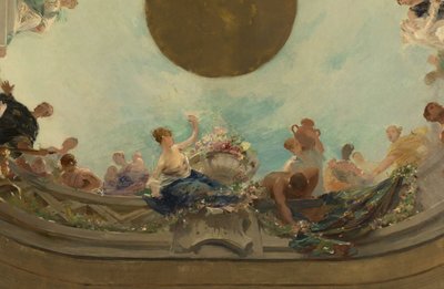 Sketch for Courbevoie Town Hall: the City of Courbevoie presides over the wedding celebration by Ernest Delahaye