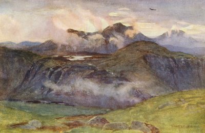 Merrick and Loch Enoch from the summit of Corscrine by Ernest Edward Briggs