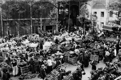 Outside the Central Market, Paris by Ernest Flammarion