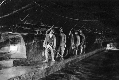 Sewer cleaners in the Main Sewer, Paris by Ernest Flammarion