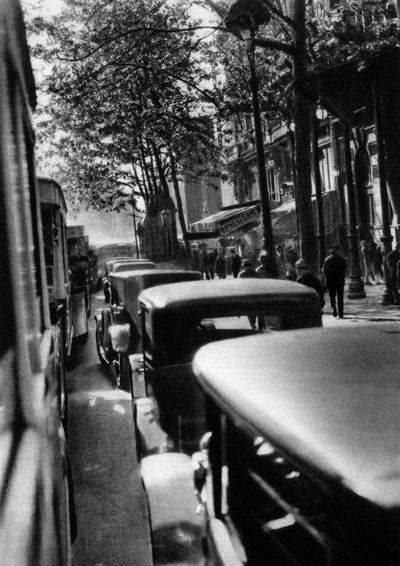 Traffic on the Grands Boulevards, Paris, 1931 by Ernest Flammarion