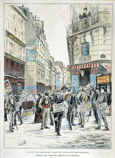 View of the Rue de Croissant in the 11th arrondissement of Paris by Ernest Grenier