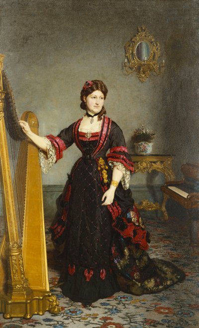 A Portrait of a Lady by Ernest Gustave Girardot