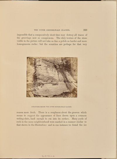 Striations beside the Unter Grindelwald Glacier by Ernest H. Edwards