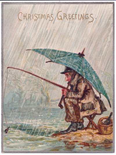 Lone Fisherman on a Rainy Day, c.1880 by Ernest Henry Griset