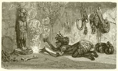 The Man and his Wooden God by Ernest Henry Griset