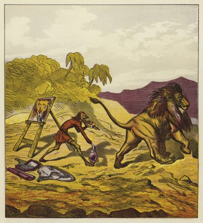 The Lion Leaving John Bold by Ernest Henry Griset