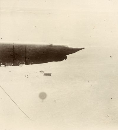 Looking Down from the Balloon at the Plateau. From Album by Sir Ernest Henry Shackleton Entitled National Antarctic Expedition (1901-1903) by Ernest Henry Shackleton