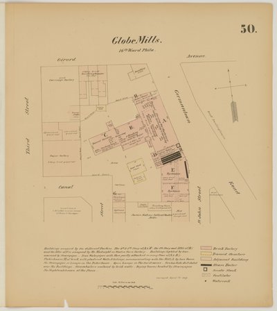 Girard Ave, Germantown Rd, 3rd St and Canal Street, Hexamer General Surveys, 1867 by Ernest Hexamer
