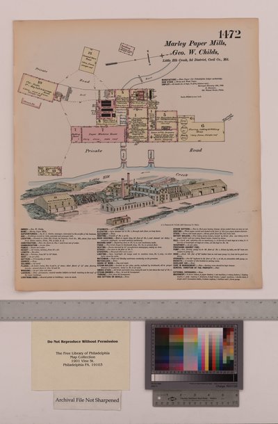 Marley Paper Mills, Maryland, Hexamer General Surveys, 1880 by Ernest Hexamer