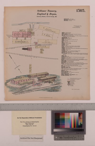 Schlosser Tannery, England and Bryan Tannery Station, Maryland, Hexamer General Surveys, 1880 by Ernest Hexamer