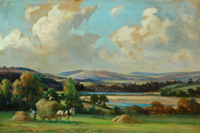 Haymaking in Yorkshire by Ernest Higgins Rigg