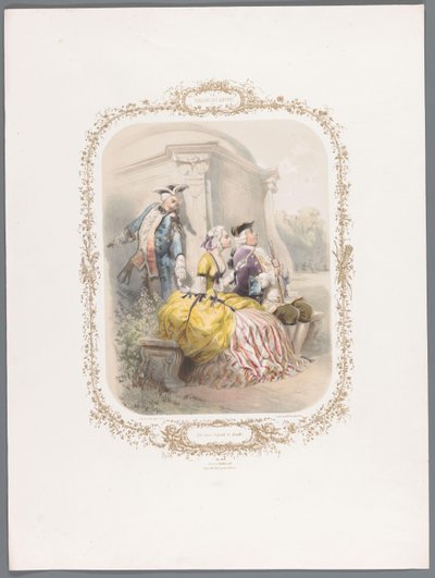 Woman Secretly Giving a Message to a Young Man (series title: Week of Love) by Ernest Jaime