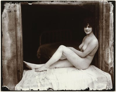 Portrait of an Unknown Naked Woman in a Window by Ernest James Bellocq