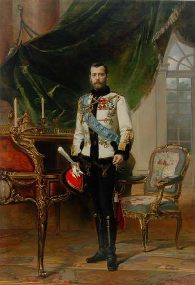 Portrait of Emperor Nicholas II by Ernest Karlovich Liphart