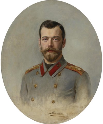 Portrait of Emperor Nicholas II by Ernest Karlovich Liphart