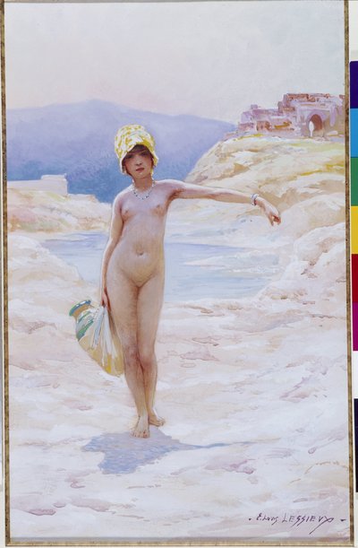 Algerian girl with the jug by Ernest Louis Lessieux