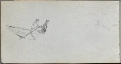 Sketchbook, page 04: Figures in a Boat by Ernest Meissonier