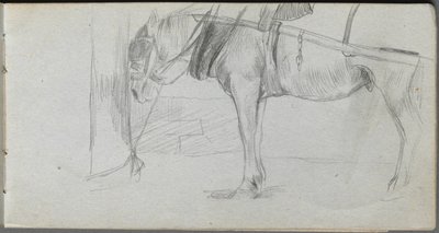 Sketchbook, page 06: Study of a Horse by Ernest Meissonier