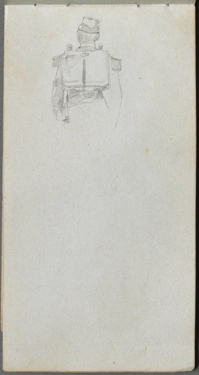 Sketchbook, page 08: Study of a Soldier from Behind by Ernest Meissonier