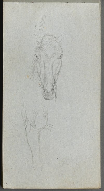 Sketchbook, page 09: Study of a Horse by Ernest Meissonier