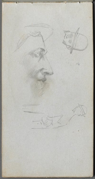 Sketchbook, page 14: Figures by Ernest Meissonier