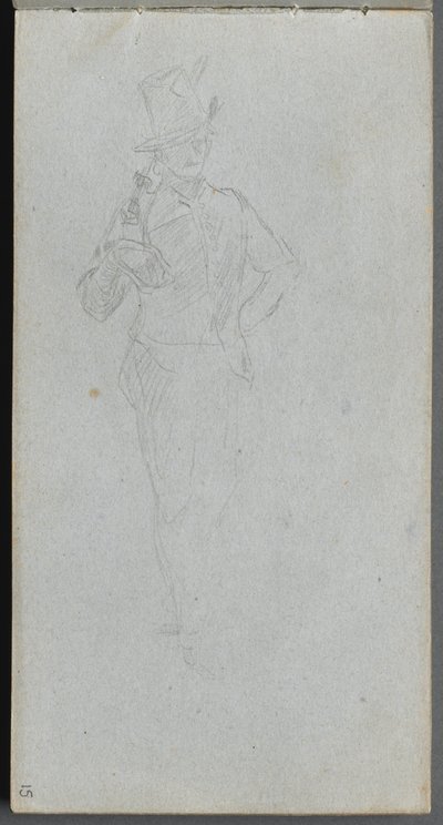 Sketchbook, page 15: Study of a Soldier by Ernest Meissonier