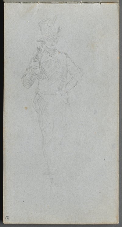 Sketchbook, Page 15: Study of a Soldier by Jean Louis Ernest Meissonier