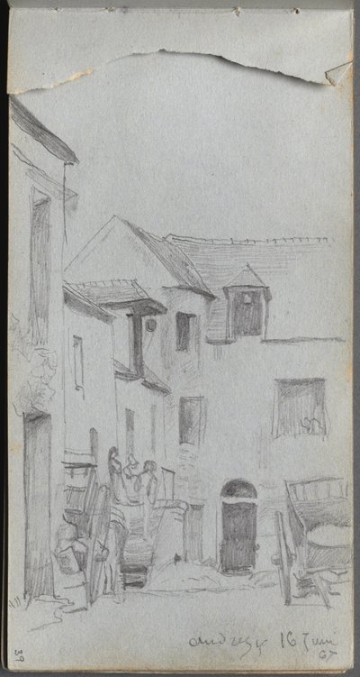 Sketchbook, Page 39: Street Scene by Ernest Meissonier