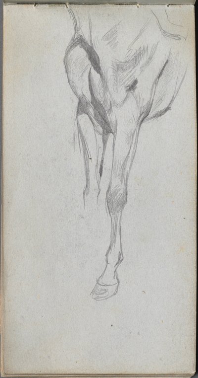 Sketchbook, Page 48: Study of a Horse by Jean Louis Ernest Meissonier