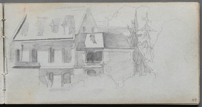 Sketchbook, Page 49: Architectural Study by Jean Louis Ernest Meissonier