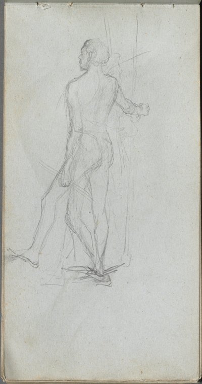 Sketchbook, Page 60: Nude Male Study by Jean Louis Ernest Meissonier