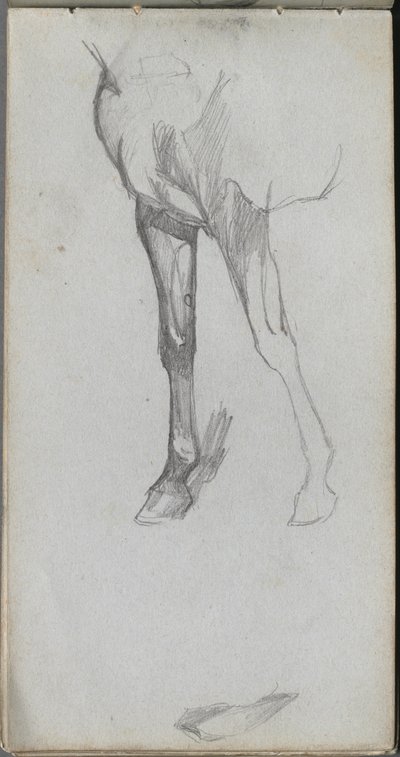 Sketchbook, Page 66: Study of a Horse by Jean Louis Ernest Meissonier