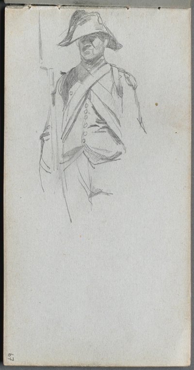 Sketchbook, page 67: Study of a Soldier by Ernest Meissonier