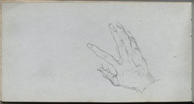 Sketchbook, page 68: Study of a Hand by Ernest Meissonier