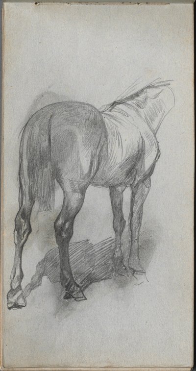 Sketchbook, page 76: Study of a Horse by Ernest Meissonier
