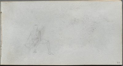 Sketchbook, page 77: Figure Study by Jean Louis Ernest Meissonier