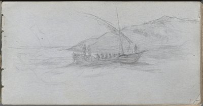 Sketchbook, page 88: Seascape and Figure by Ernest Meissonier