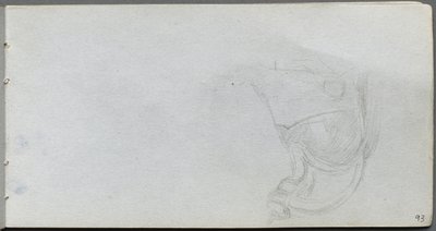 Sketchbook, Page 93: Study of a Saddle by Ernest Meissonier