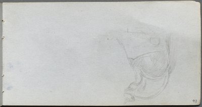 Sketchbook, Page 93: Study of a Saddle by Jean Louis Ernest Meissonier