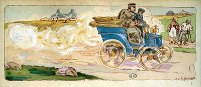 Paris-Bordeaux: Mr. Levassor on a 4 CV Panhard & Levassor by Ernest Montaut