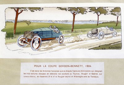 Racing: Gordon Bennett Cup in 1904 by Ernest Montaut