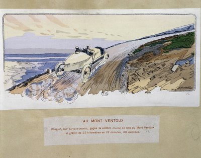Racing: at Mont Ventoux - Drawing by Ernest Montaut by Ernest Montaut