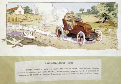 The Paris - Toulouse Race in 1900 by Ernest Montaut