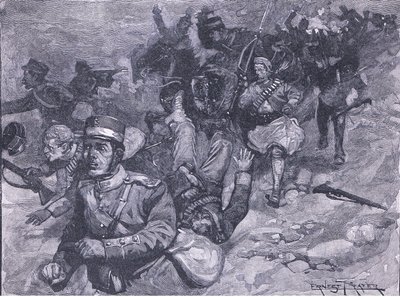 Flight of the Greeks at Larissa by Ernest Prater