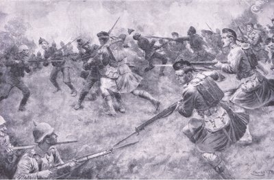 Gallant charge of the London Scottish by Ernest Prater