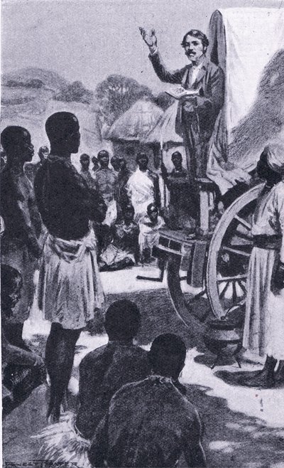 Preaching to the Makololo: Livingstone (illustration from Cassell