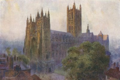 Canterbury Cathedral from Christ Church Gate by Ernest William Haslehust