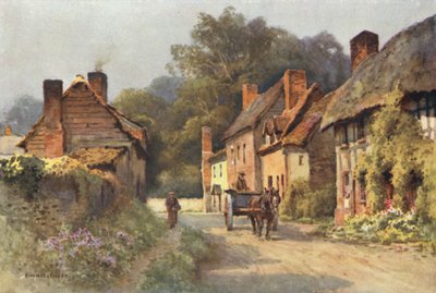 Old Cottages, Fownhope by Ernest William Haslehust
